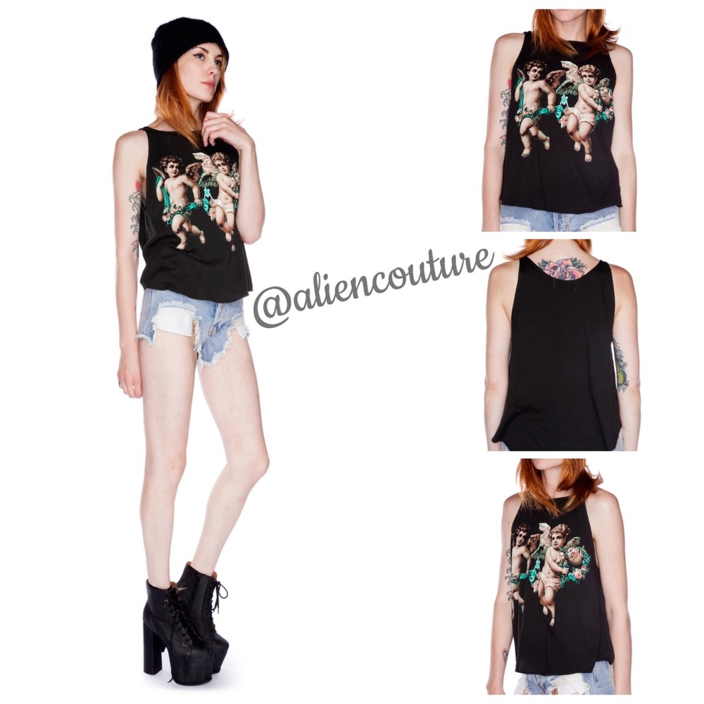 ✨COMING SOON!✨ Wildfox Cherubs Angel Baby Tank XS - Picture 6 of 8